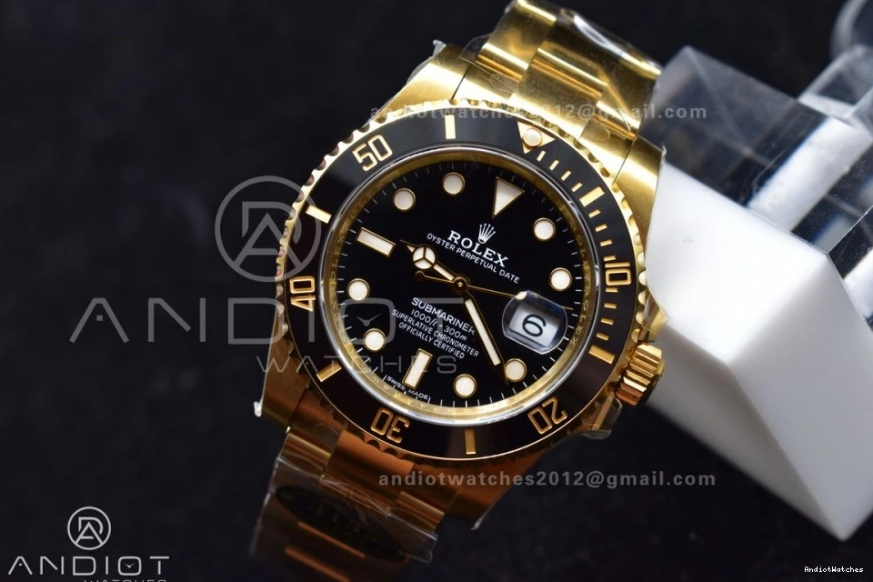 Best Ceramic Clean 1:1 Plated YG VR LN Black Steel UrbanStyle Submariner 465 Edition 116618 904L 0726